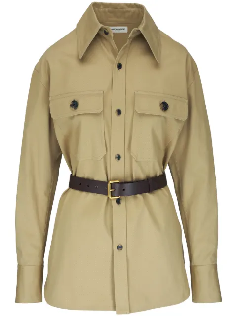 Saint Laurent camisa con motivo de rayas