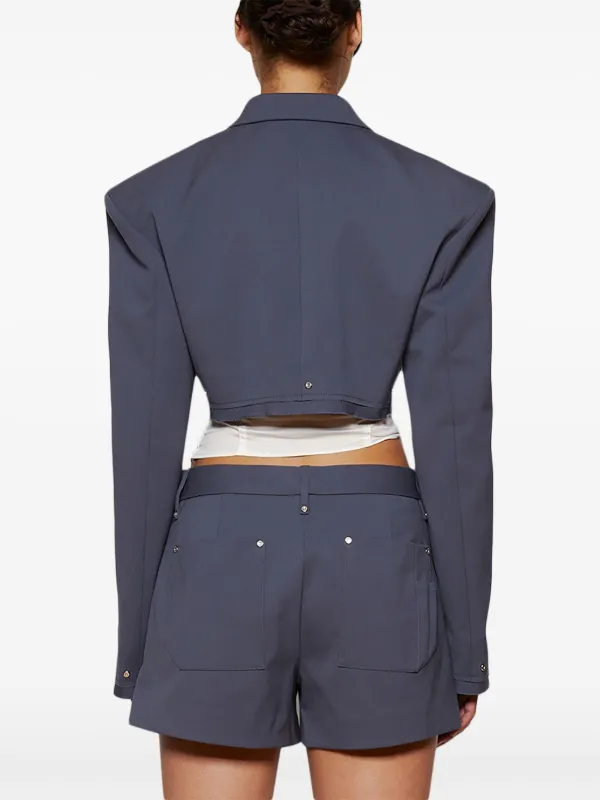 Dion Lee Crop Crop Jacket | Blue | FARFETCH