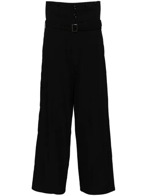 Y's high-waisted cotton trousers