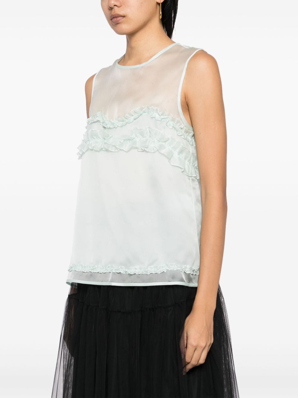 Shop Cecilie Bahnsen Orietta Blouse In Green