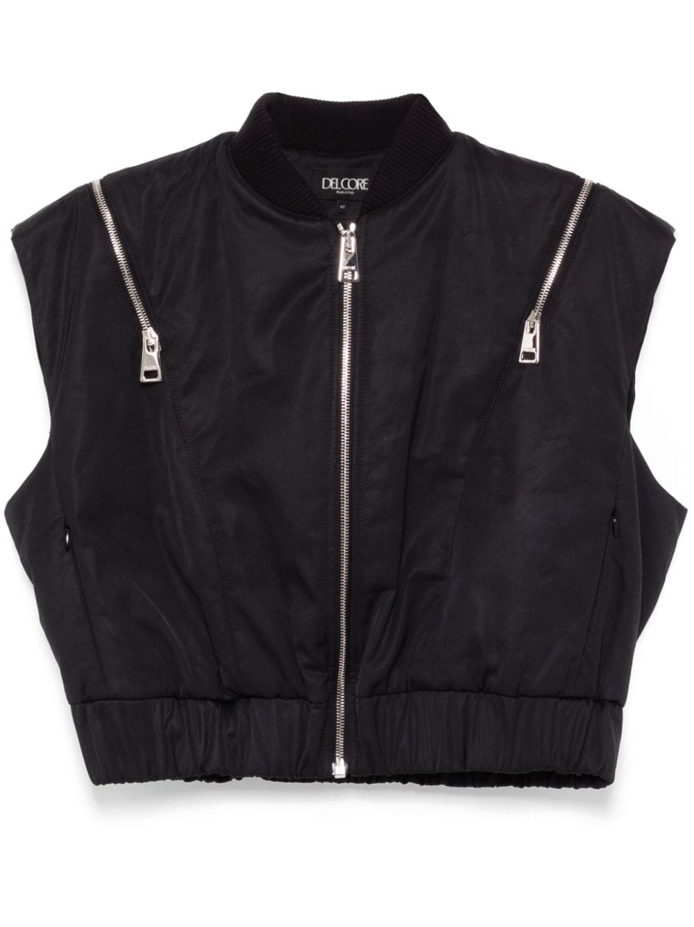 Shop Del Core Padded Vest In Black