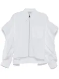 Del Core winged zip fastening shirt - White