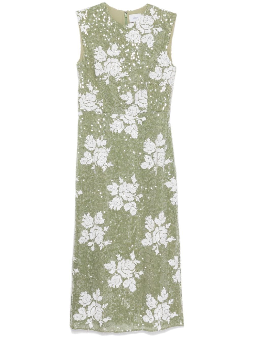 Shop Erdem Sleeveless Midi Dress In Green