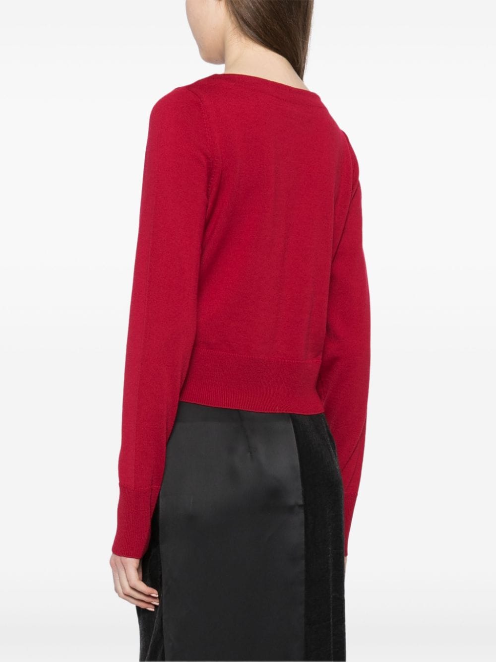 Shop Erdem Appliqué Wool Sweater In Red