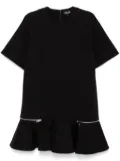 Del Core zipper mini dress - Black