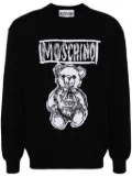 Moschino Teddy Bear-intarsia wool jumper - Black
