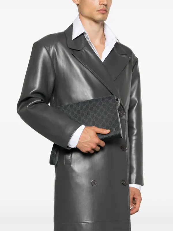 Gucci GGパターン クラッチバッグ Gucci GGパターン クラッチバッグ | ブルー | FARFETCH JP