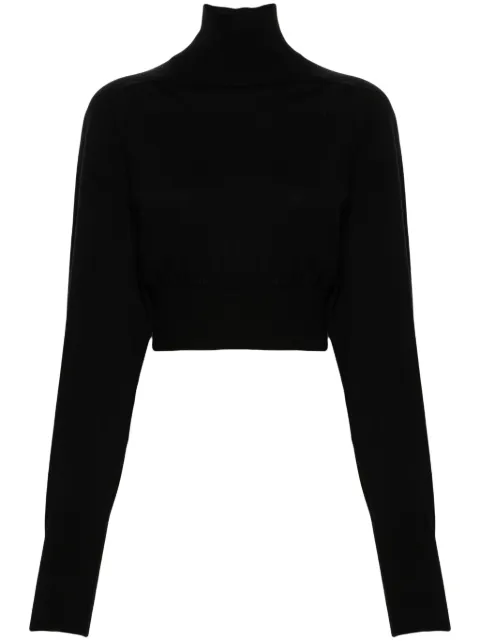 Sportmax كنزة صوف برقبة مطوية
