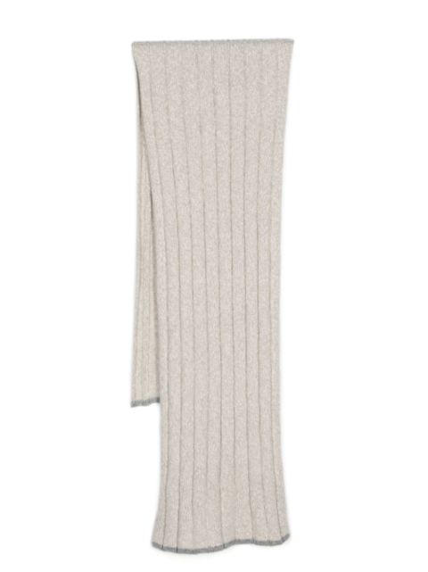 Brunello Cucinelli melange-effect knitted scarf Men