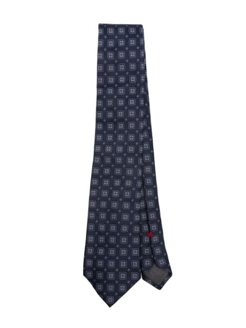 Brunello Cucinelli patterned-jacquard silk tie Men