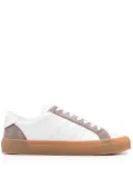 Moncler Monaco 2 leather sneakers - White