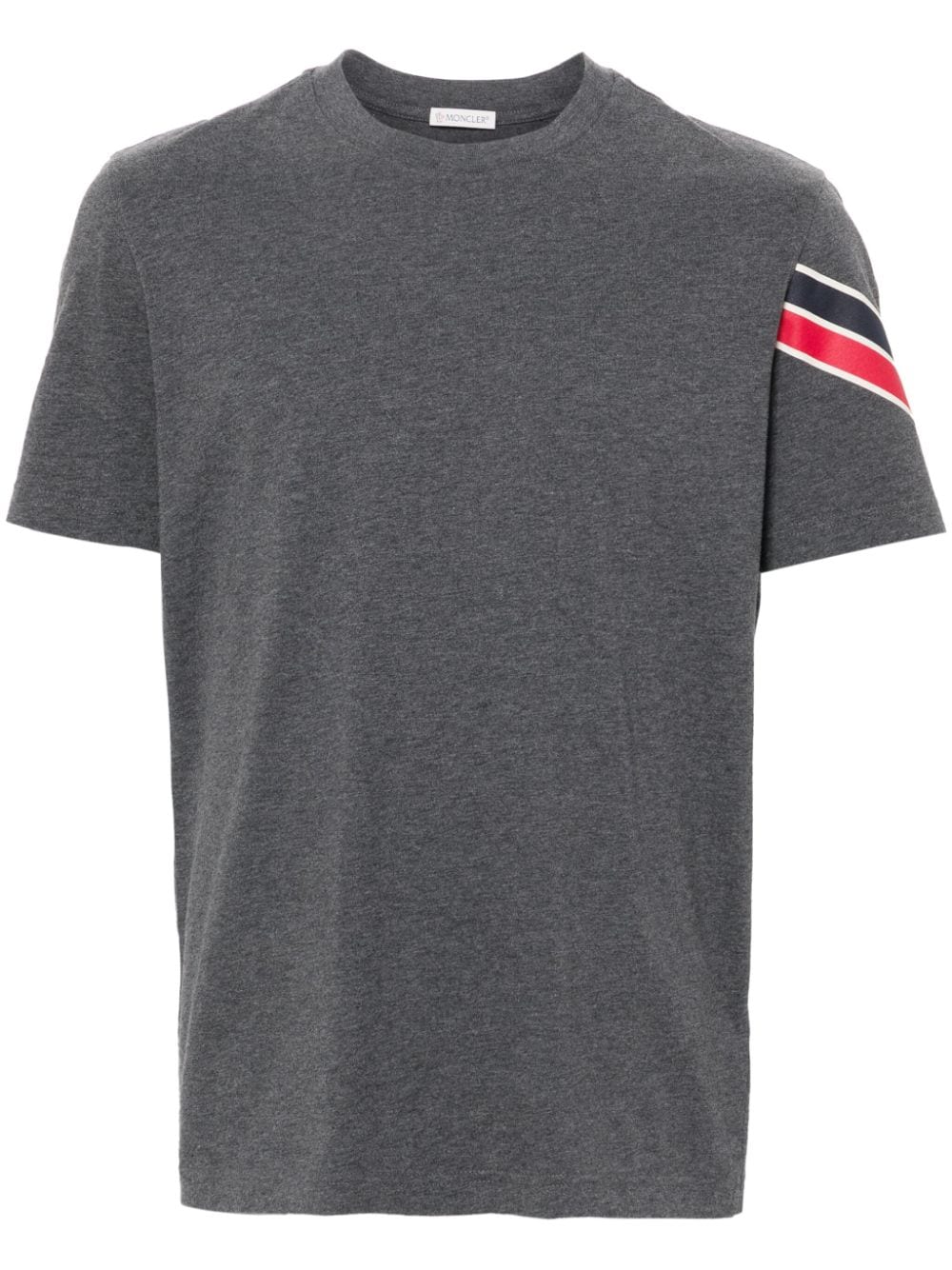 Moncler Logo-patch Cotton T-shirt In Grey