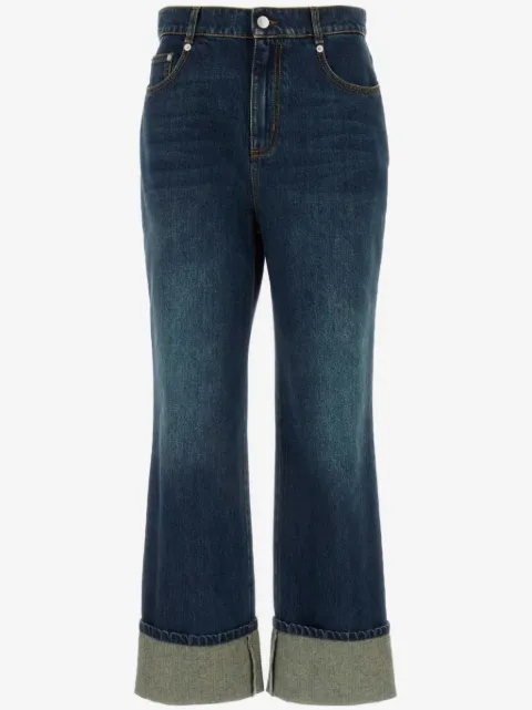 Alexander McQueen jeans rectos con tiro medio