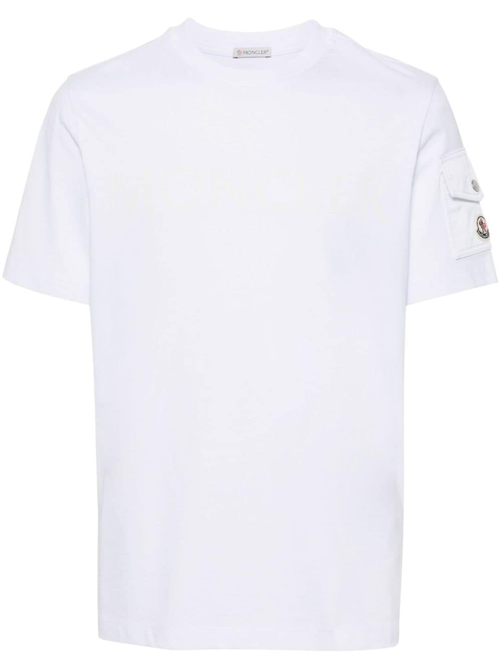 Moncler Logo-patch Cotton T-shirt In White