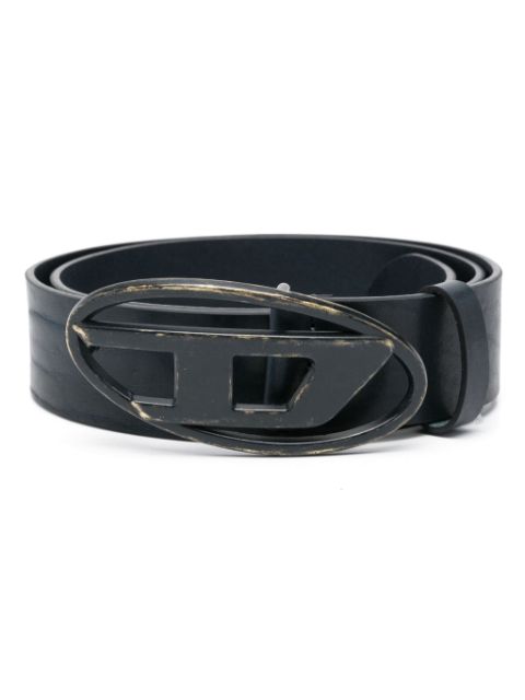 Diesel Oval D-buckle leather belt Men