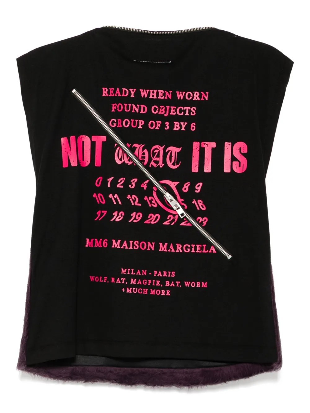Shop Mm6 Maison Margiela Zipper Detailing Vest In Purple