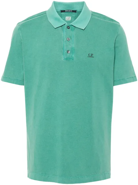 C.P. Company playera tipo polo con logo estampado