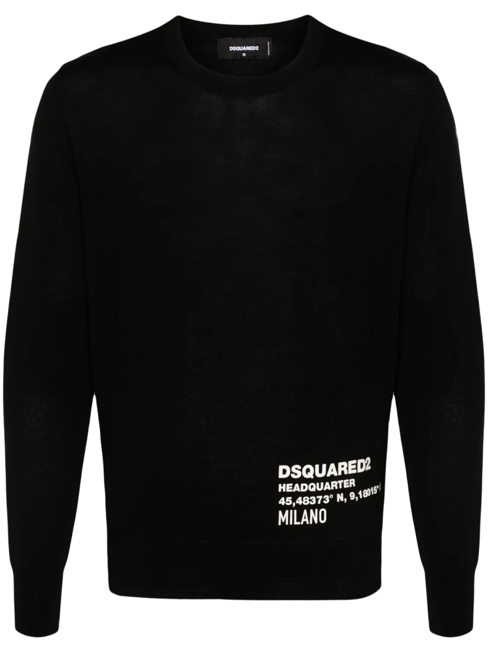 DSQUARED2 Ceresio 9 logo-appliqué jumper – Black