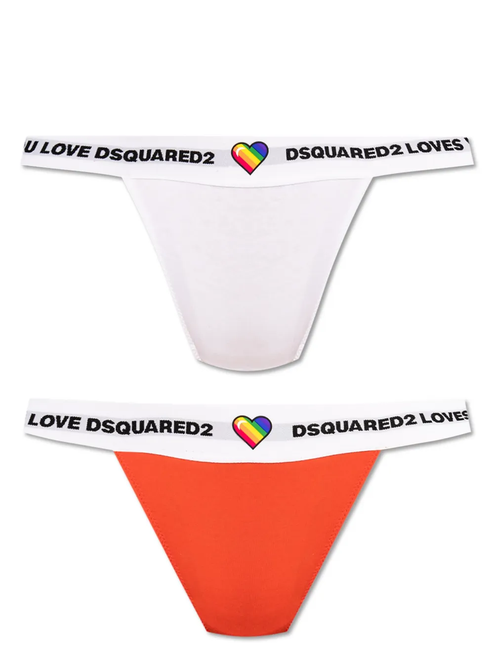 DSQUARED2 set de dos tangas con logo en la pretina | blanco | Image 1