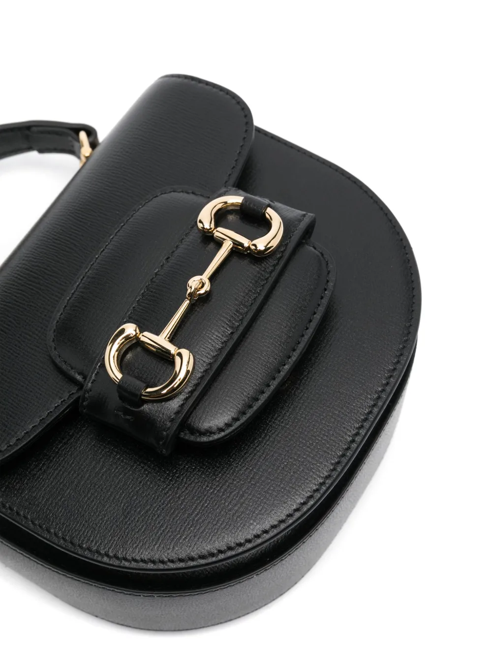Gucci Elegant Mini Horsebit Handbag 18x15x6.5 Cm In Black