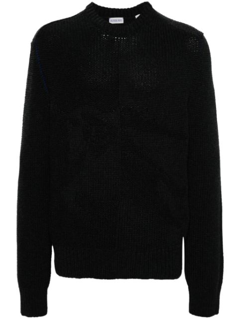 Burberry logo-jacquard cashmere jumper Men