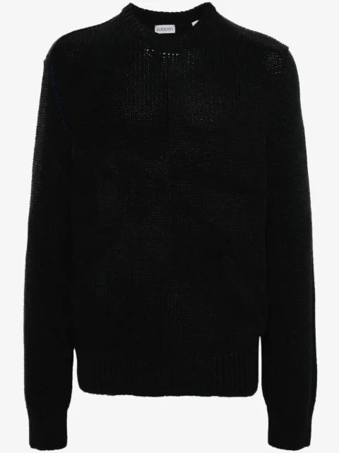 Burberry logo-jacquard cashmere jumper