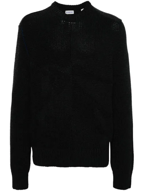 Pull en cachemire à logo jacquard - Burberry - Modalova