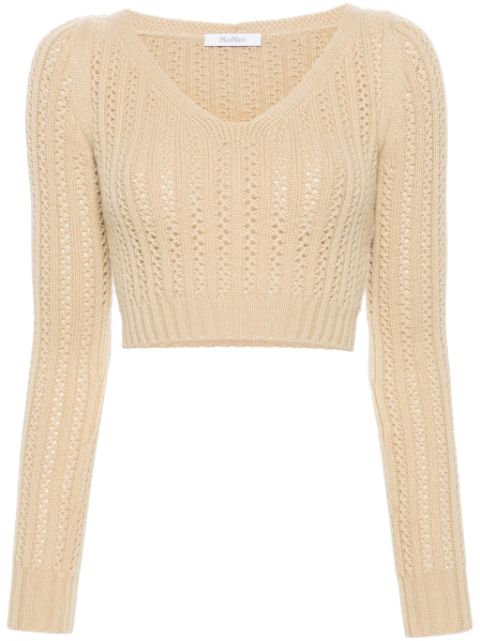 Max Mara cropped open-knit jumper Women