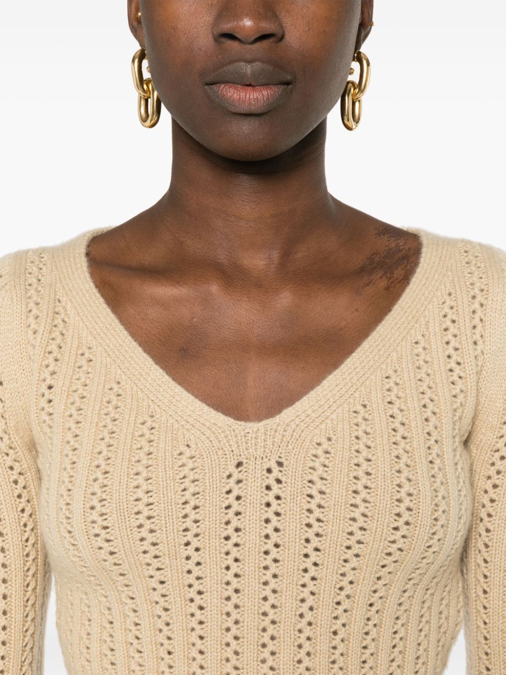 Max Mara cropped open-knit jumper Women