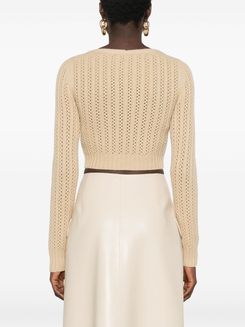 Max Mara cropped open-knit jumper Women