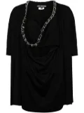 Junya Watanabe asymmetric-sleeve T-shirt - Black