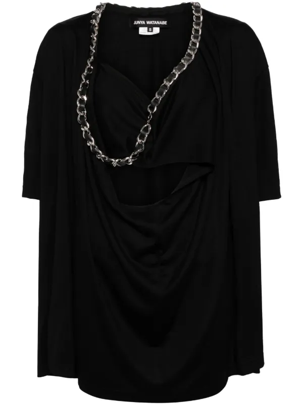 Junya Watanabe asymmetric-sleeve T-shirt | Black | FARFETCH