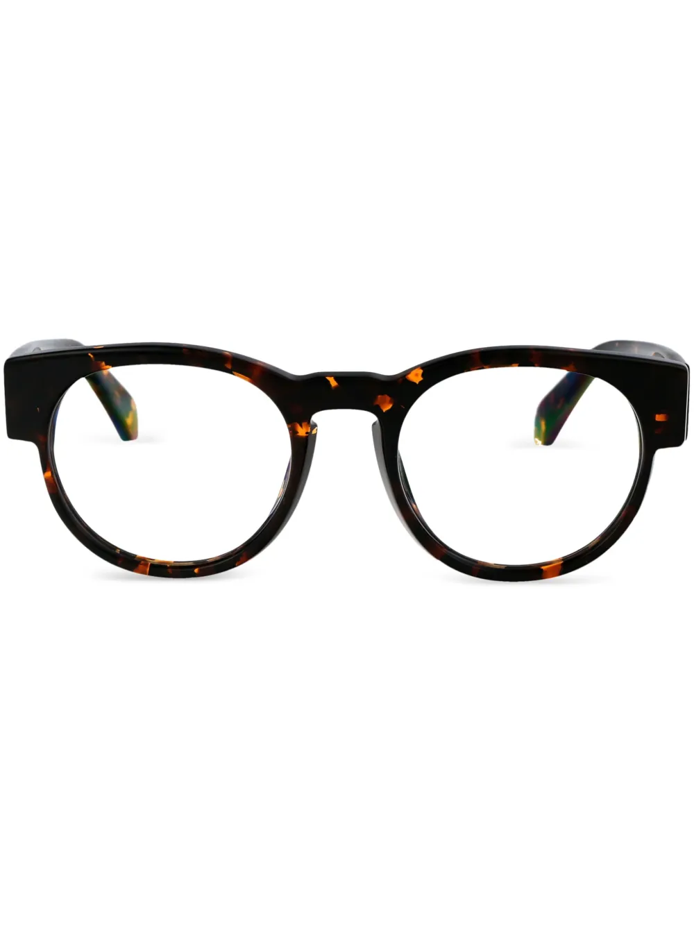 Off-White Eyewear ラウンド眼鏡フレーム - ブラウン Off-White Eyewear ラウンド眼鏡フレーム - ブラウン