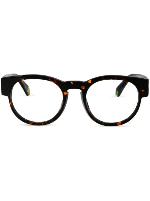 Off-White Eyewear lentes con armazón redonda y placa del logo