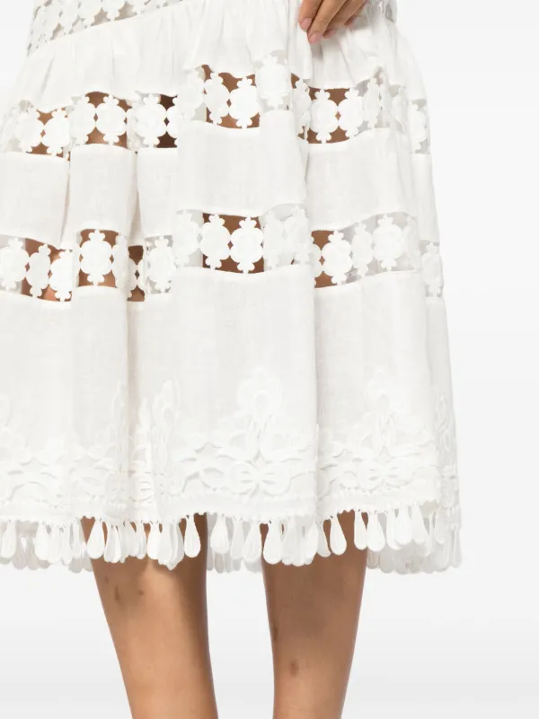 【Zimmermann】ハリデイ レーストリム スリップドレス ZIMMERMANN Halliday レーストリム ドレス | ブラック | FARFETCH JP