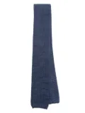 Brunello Cucinelli knitted silk tie - Blue