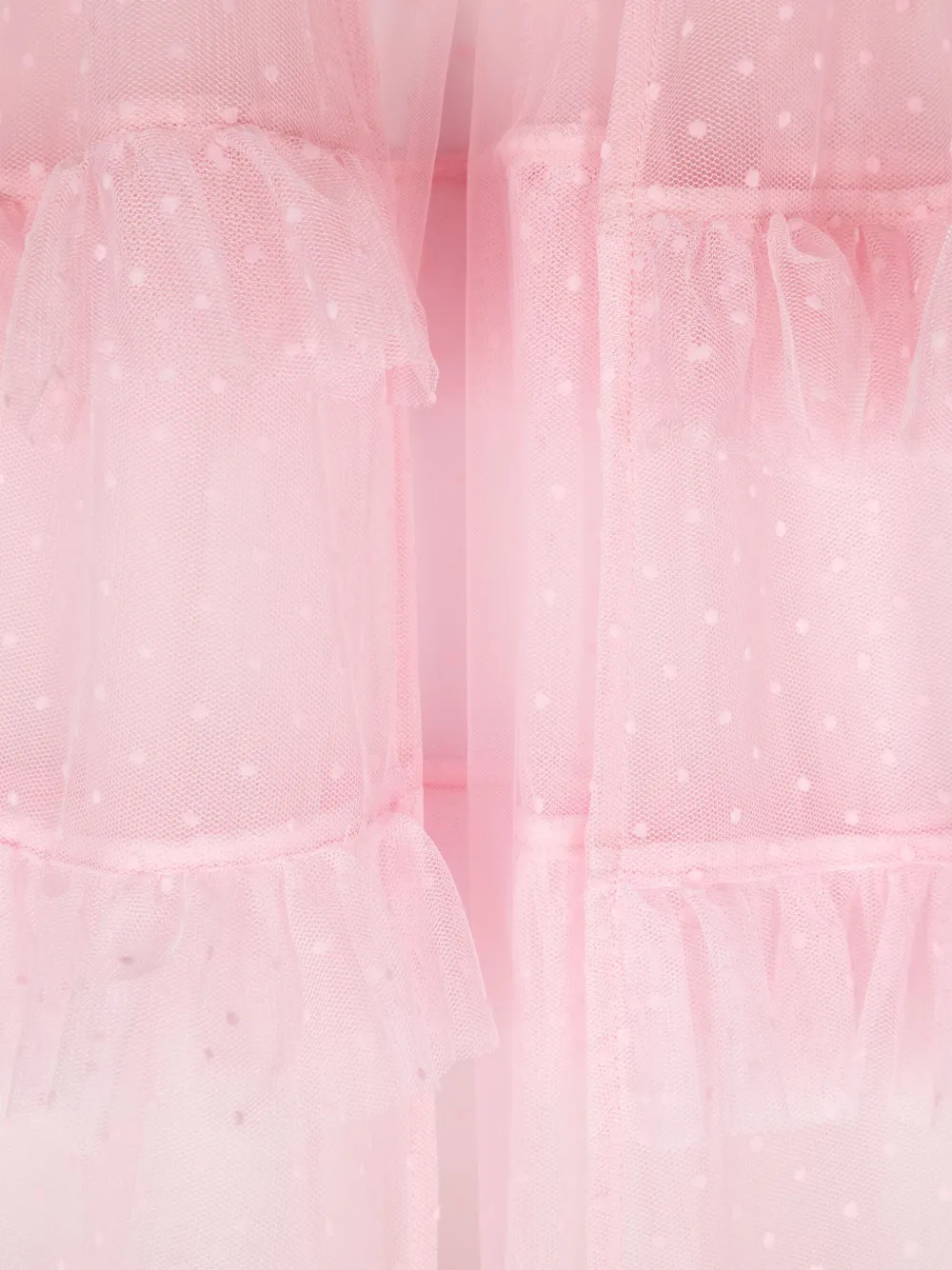 Self-Portrait Kids Cape met stippen en mesh Roze