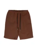 Costumein drawstring-waist linen blend shorts - Brown