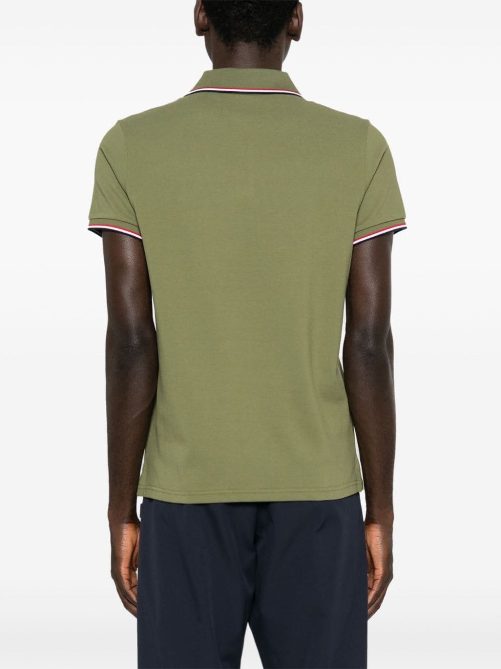 Shop Moncler Logo-patch Polo Shirt In Green