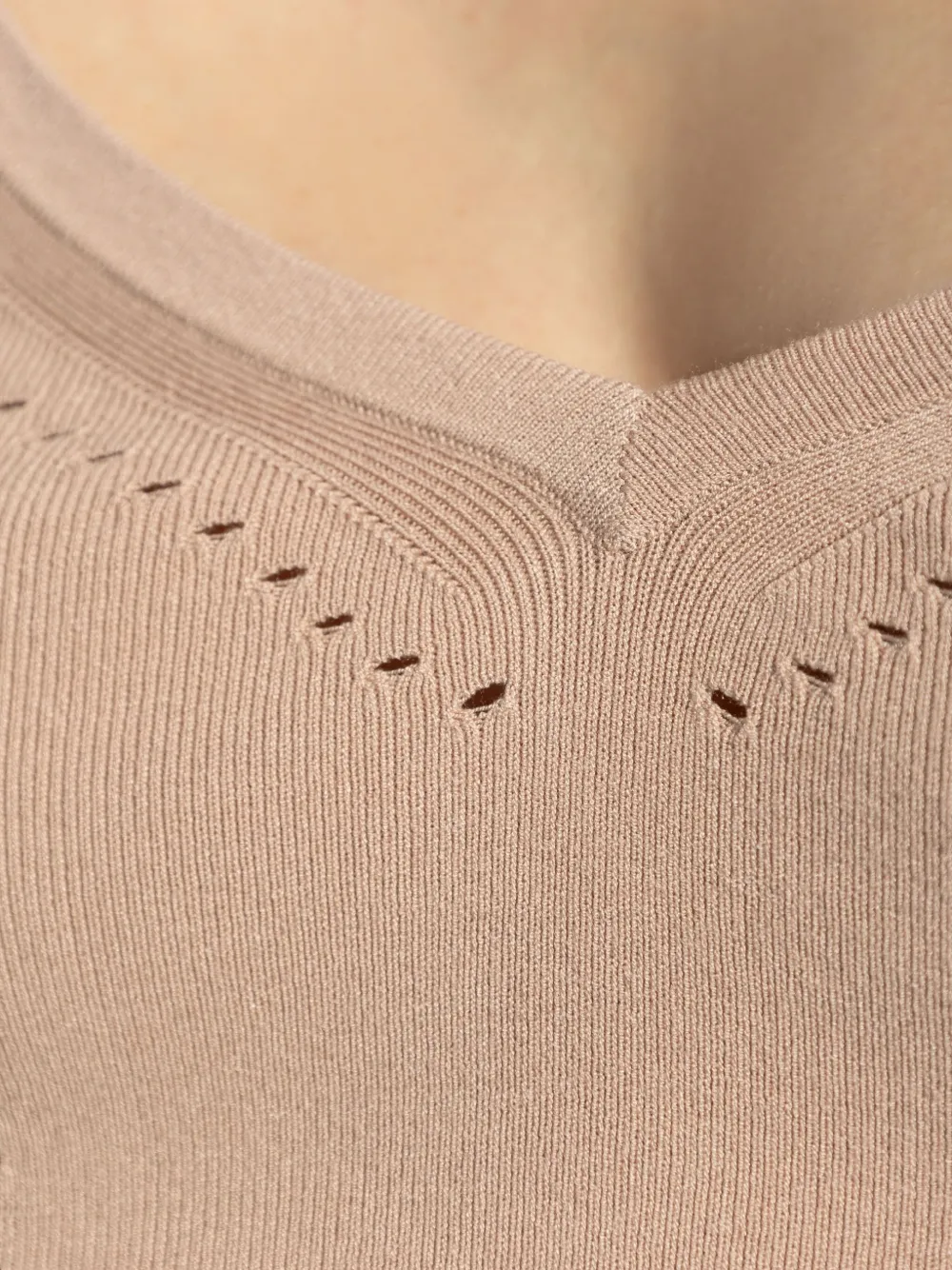 Max Mara Fine-knit Cropped Top In Neutrals