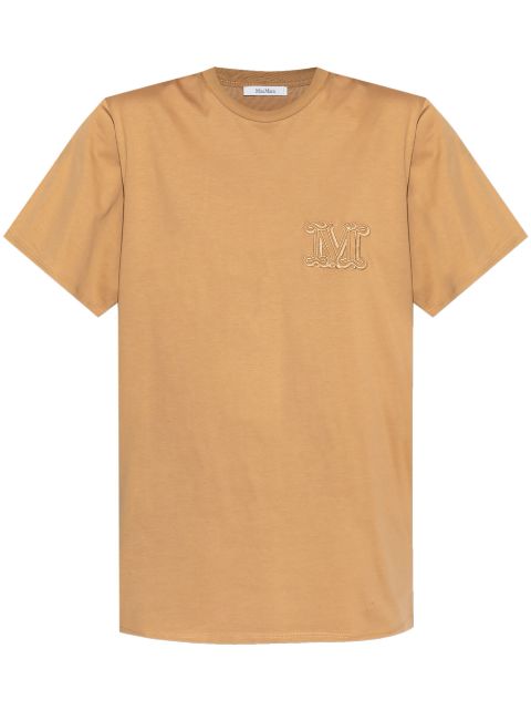 Max Mara monogram-embroidered cotton T-shirt Women