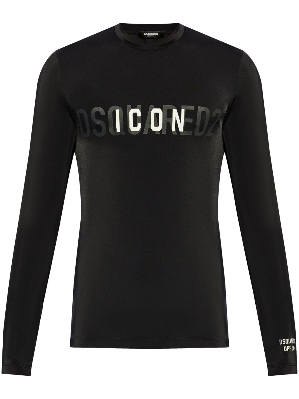 DSQUARED2 Icon logo-print long-sleeve top – Black