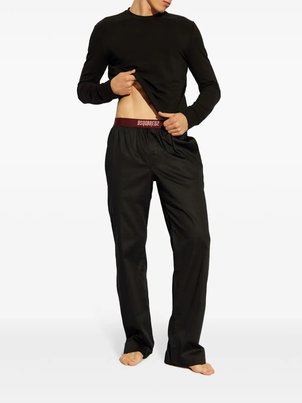 DSQUARED2 T-shirt met lange mouwen - Zwart