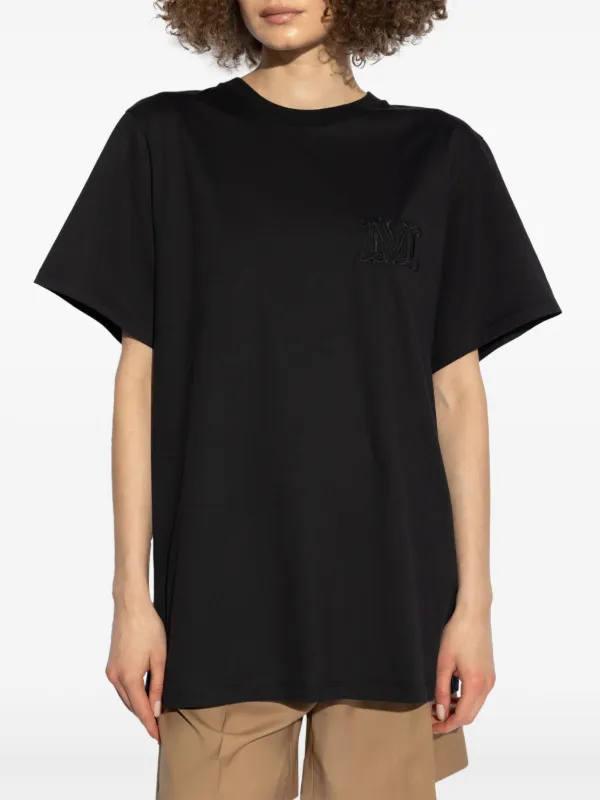 Tシャツ・カットソー MAX MARA Cotton t-shirt with embroidered monogram 23988734_54092039_600.jpg