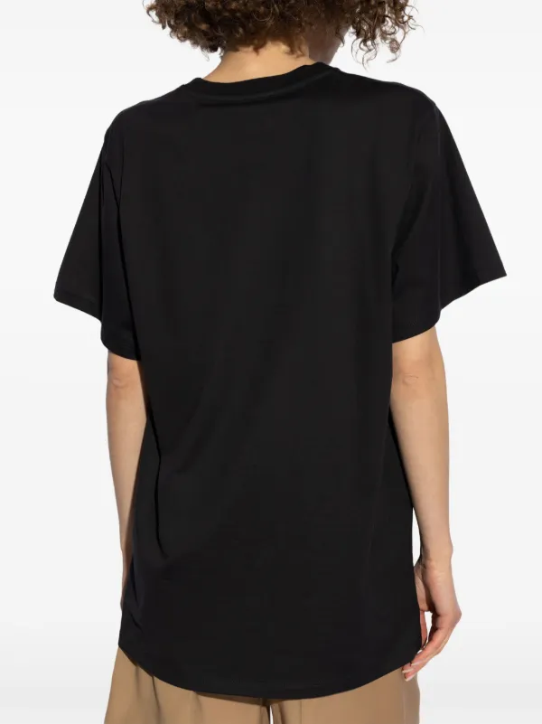 Max Mara monogram-embroidered Cotton T-shirt | Black