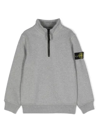 Stone Island Junior ハーフジップ スウェットシャツ | グレー 