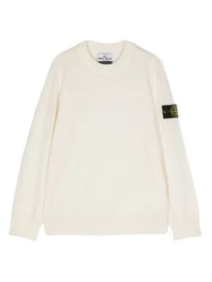 Stone Island Junior ロゴパッチ スウェットシャツ | ニュートラル