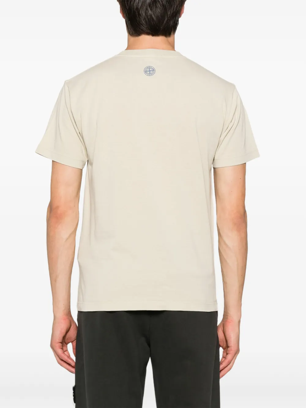 Stone Island T-shirt met logoprint Beige