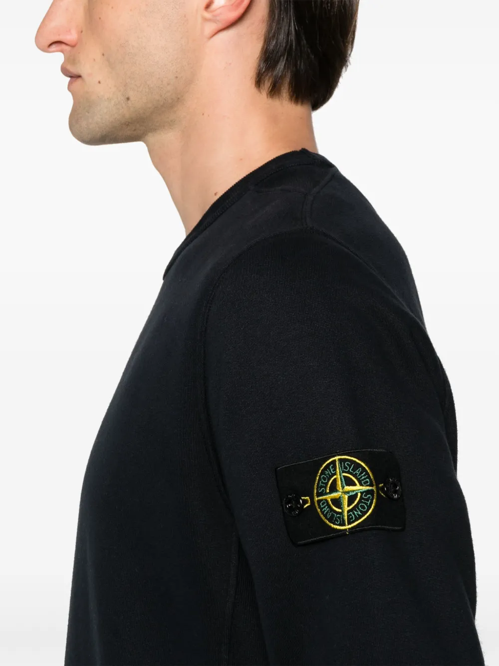 Stone Island Sweater met Compass-logopatch Blauw