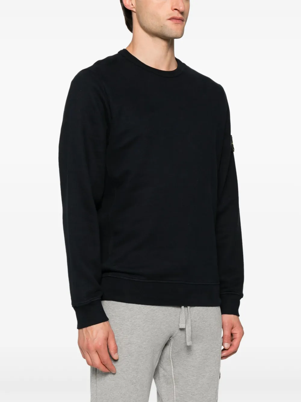 Stone Island Sweater met Compass-logopatch Blauw